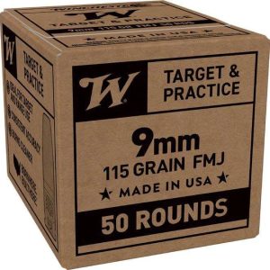 WINCHESTER 9 MM FMJ 115 GR 50 RD/BX 20 BX/CS