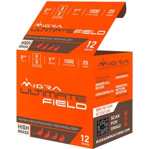 Migra Staxd Ultimate Field Shotgun Ammo 12 ga. 2 3/4 in. 1 3/8 oz. 6-8 Shot 25 rd.