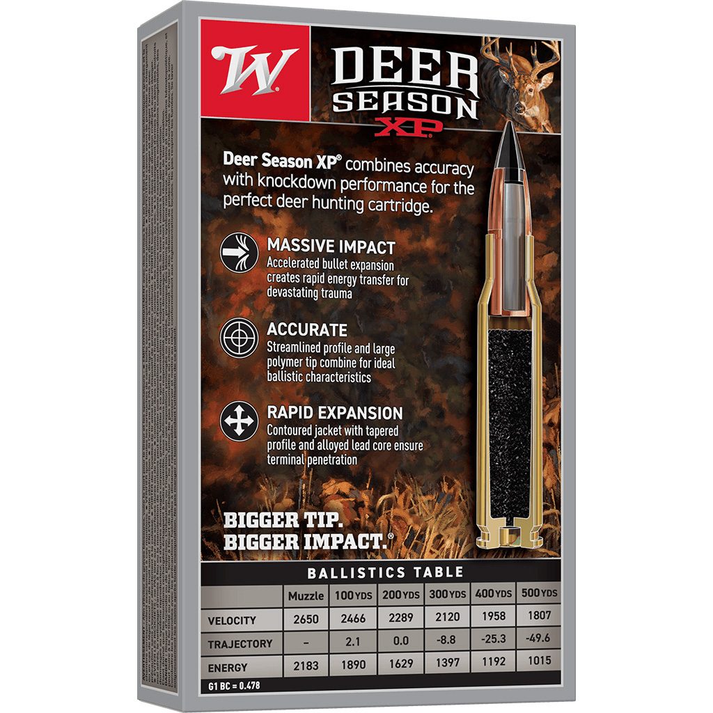 Winchester Deer Season XP Rifle Ammo 6.5 Creedmoor 140 gr. 20 rd. - Image 2