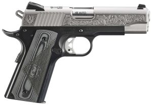 RUGER SR1911 COMMANDER SOUTHPORT CT EDITION 45ACP PISTOL 4.25" STS ENGRAVED 1-7RD MAG