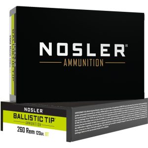 Nosler Ballistic Tip Rifle Ammunition 260 Rem. 120 gr. BT SP 20 rd.