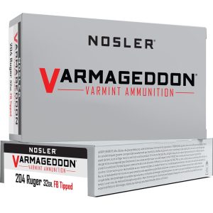 Nosler Varmageddon Rifle Ammunition 204 Ruger 32 gr. VG FBT 20 rd.