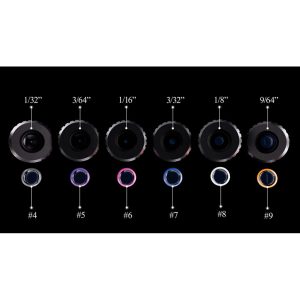 Specialty Iron I Rifle Peep Kit Contains 6 Apertures and 6 Verifiers with Case
