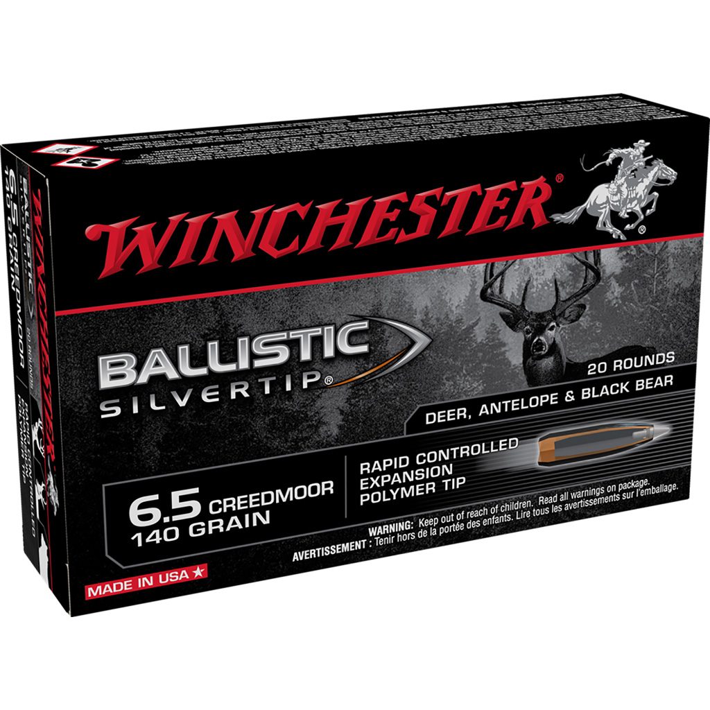 Winchester Ballistic Silvertip Rifle Ammo 6.5 Creedmoor 140 gr Ballistic Silvertip 20 rd