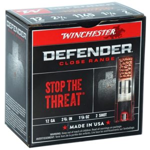 Winchester Defender Load 12 ga. 2.75 in. 1 1/8 oz. 2 Shot 25 rd.