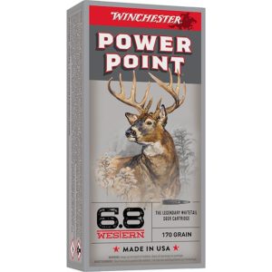 Winchester Power Point Rifle Ammo 6.8 Western 170 gr. Powerpoint SX 20 rd.