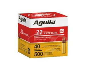 Aguila 22 Long Rifle Ammunition 1B221115 40 Grain Copper Plated Bullet Loose 500 Rounds
