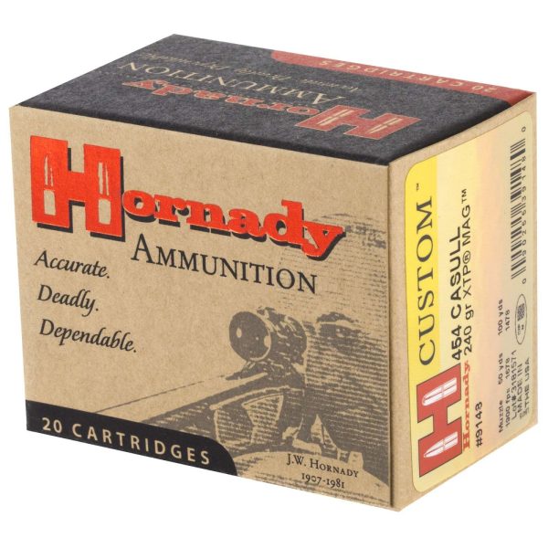 26818-14142813.jpg HORNADY XTP CUSTOM 454 CASULL 240G HP XTP 20RD BX 200RD CASE