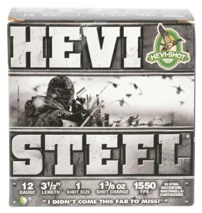 HEVI-SHOT HEVI-STEEL 12GA 3-1/2IN 1-3/8OZ #1 25 RD/BX 10 BX/CS