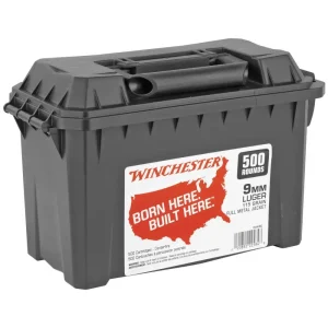 WINCHESTER 9 MM USA BHBH 115 GR AMMO CAN 500 RD/BX 2 BX/CS