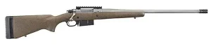RUGER HAWKEYE LR HNTR 6.5PRC BOLT RFL, 22" MT STS THRDED BBL, SPECK BLK/BRN STOCK, 3RD MAG FED