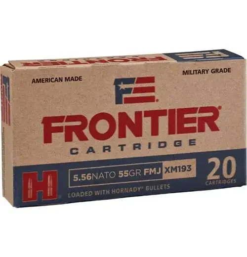HORNADY FRONTIER 5.56 55GR FMJ 150RD BX 1200RD CASE