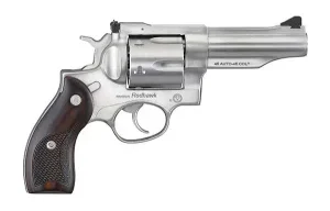 RUGER REDHWK 45ACP REV 4.2" STS LSRD WOOD GRP FO ADJ SGHT
