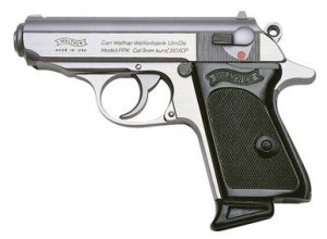 Walther 4796004 PPK/S .380ACP 3.3" 7+1 Stainless Steel/Black Polymer Grips