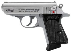 Walther 4796020 PPK .32 ACP 3.3" 6+1 Stainless Steel/Black Polymer Grips
