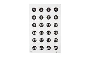 ACTION TGT 24 3" NMBR CIRCLES 100PK