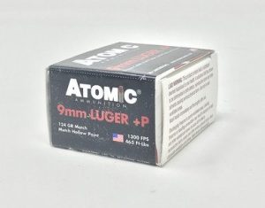 Atomic Ammunition 9mm Luger +P 00454 124 Grain Hollow Point 20 Rounds