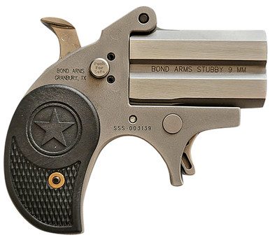 Bond Arms BASTB-9MM Stubby 9mm 2.2" 2 Rounds Matte Stainless/Black Plastic Grips