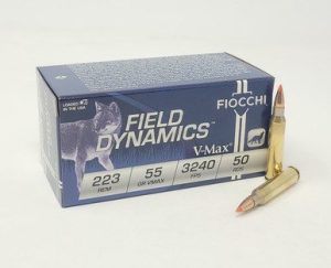 Fiocchi 223 Remington Ammunition Field Dynamics FI223HVC50 55 Grain Polymer Tip 50 rounds