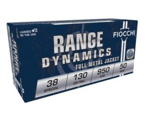 Fiocchi 38 Special Ammunition FI38A 130 Grain Full Metal Jacket 50 rounds