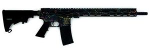 Great Lakes Firearms 223 Wylde GL15223SBLK Saved By The Splatter AR-15 16" 1:8" Nitride Barrel Black & Multi-Colored Splatter Cerakote