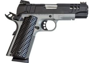 Great Lakes Firearms GL1911-45CSSSRK 1911 4.25" 8+1 Black/SS Barrel/Bull Shark