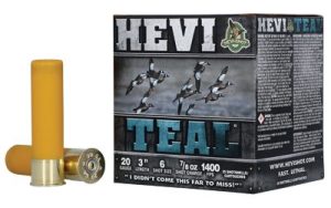 HEVI TEAL 20GA 3" #6 25/250