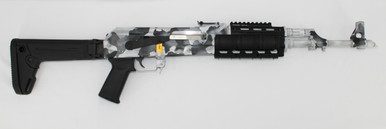 Zastava Arms ZPAPM70 Tactical Semi-Auto Rifle ZR7762CSW 7.62x39mm 16.5" 30+1 w/ Quad Rail Side Folding Stock Camo White Cerakote/Black Rail