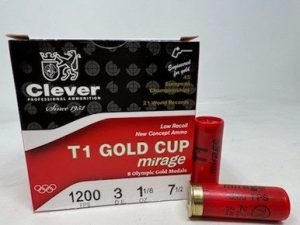 Clever 12 Gauge Ammunition T1 Mirage CMST12H75CASE #7.5 Shot 2-3/4" 1-1/8oz 1200fps CASE 250 Rounds