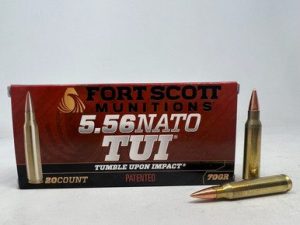 Fort Scott Munitions 5.56x45mm NATO Ammunition FSM556070SCV2 70 Grain Solid Copper Spun 20 Rounds