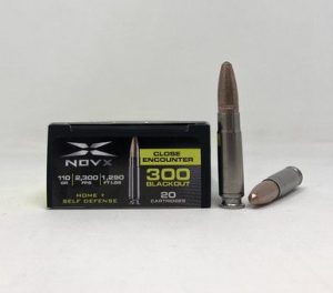 NovX 300 Blackout Ammunition 110 Grain Close Encounter Copper Polymer 20 Rounds