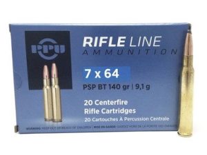 Prvi PPU 7x64mm Ammunition PP764 140 Grain Pointed Soft Point Boat Tail 20 rounds