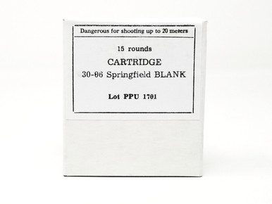Prvi PPU 30-06 Ammunition PPB3006 Blanks 15 Rounds