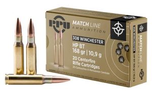 PPU .308 WIN MATCH 168GR HPBT 20/200