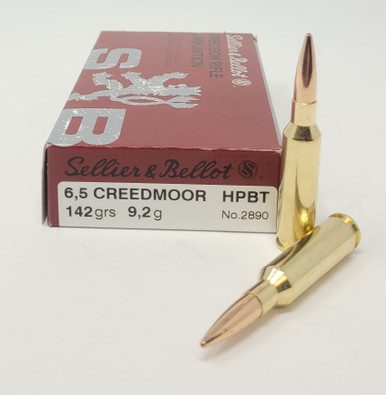 SB65E__96836.1641845206.386.513.jpg Sellier & Bellot 6.5 Creedmoor Ammunition SB65E 142 Grain Boat Tail Hollow Point 20 Rounds