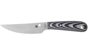 SPYDERCO BOW RVR G-10 BLK/WTE W/STH