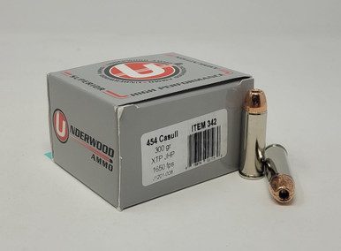 Underwood 454 Casull Ammunition UW342 300 Grain XTP Jacketed Hollow Point 20 Rounds