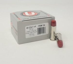 Underwood 45 Colt +P Ammunition UW724 325 Grain Hard Cast Coated Long Flat Nose Gas Check 20 rounds