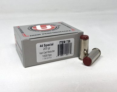Underwood 44 Special Ammunition 200 Grain Hard Cast Wadcutter UW736 20 Rounds