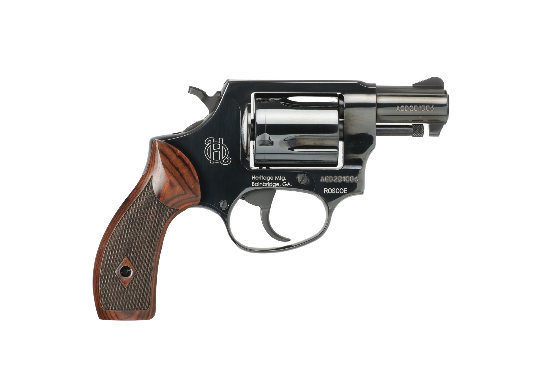 HERITAGE MANUFACTURING ROSCOE 38SPL BL/WD 2" 5RD