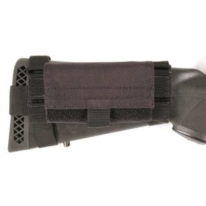 BUTTSTOCK SHOTGUN SHELL POUCH - BLACK, HOLDS 5
