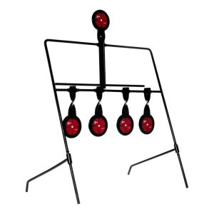 EZ-Aim Deflector Resetting Spinner Target System 16"W x 22.25"H Black/Red