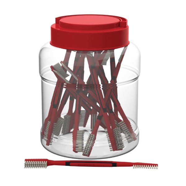 Birchwood Casey Dual Nylon Brushes in Plastic Tub 25/ct