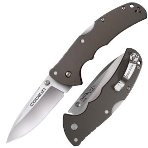 Cold Steel Code-4 Spear Point Lockback Knife Gray - 3-1/2" Blade Satin