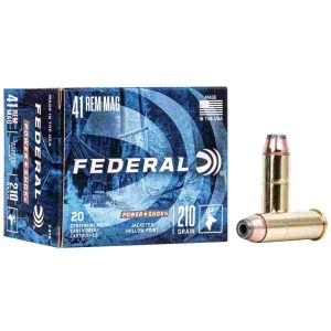Federal Power-Shok Handgun Ammunition .41 Mag 210 gr JHP 1230 fps 20/box