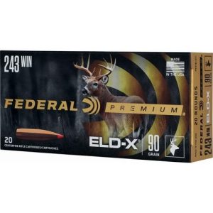 Federal Premium ELD-X Rifle Ammunition .243 Win 90gr HP 3100 fps 20/ct