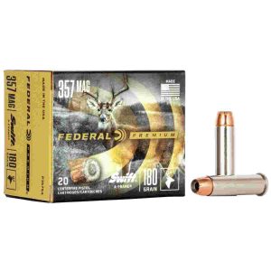 Federal Premium Vital-Shok Handgun Ammunition .357 Mag 180 gr SAF 1160 fps 20/box