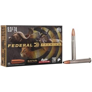 Federal Premium Cape-Shok Rifle Ammunition 9.3x74R 286 gr SAF 2360 fps 20/box 9.3x74R 286 gr SAF 2360 fps - 20/box