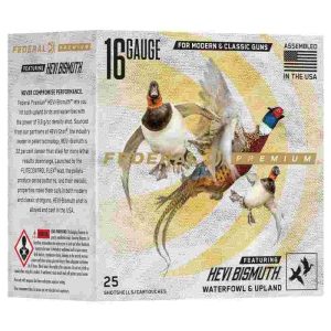 Federal Premium HEVI-Bismuth Shotshells 16ga 2-3/4" 1-1/8oz 1400 fps #4 25/ct