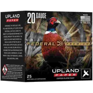 Federal Premium Upland Paper Shotshells 20ga 2-3/4" 1oz 1250 fps #4 25/ct